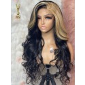 Yswigs 180% Density 22inch natural color ombre  body wave Undetectable HD Lace Wig,YS457