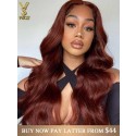 Reddish Brown Body Wave 13x6 Lace Frontal Wigs Pre plucked with Baby Hair,YS616