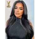 YSwigs 8x6 007 Swiss Lace Frontal Natural Straight Human Hair Fake Scalp Wig,YS487