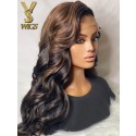 YSwigs Natural Wave Brazilian Virgin Hair Swiss Lace Glueless 4x4 Lace Closure Wig WW03