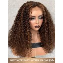 YSwigs 13x6 HD Lace Front Kinky Curly With Baby Hair Brazilian Human Hair Skin Melt Invisible HD Lace YS009
