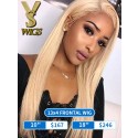 YSwigs Undetectable Dream HD Lace  #613 Blonde Lace Front Virgin Human Hair Wigs WD005