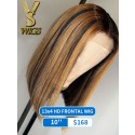 YSwigs Mixed Color Straight Undetectable Dream HD Lace Human Hair Lace Front Wigs B001