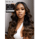 YSwigs Magic Lace Wig Black to Chestnut Brown Ombre Body Wave With Optional 7x5 Replaceable Lace Closure,YS16