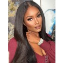 Silky Straight HD Transparent 4x4 Lace Closure Wigs Human Hair for Black Women Brazilian Virgin Glueless Straight Lace Front Wigs Pre-Plucked with Baby Hair ,YS939