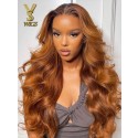 YSwigs Trendy Layered Cut Loose Body Wave 5x5 Closure HD Lace Glueless Mid Part Long Wig 100% Human Hair,YS458