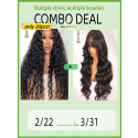 2 wigs 2 styles combo deal  5*5 HD Lace wig body wave &kinky curly  pre plucked hairline wigs ,YS471