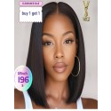 Buy 1 send 1 free wigs YSwigs human hair 12inch bob wigs lace front wig 150%,YS472