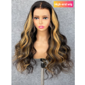  High-end ombre raw materials 13x4 HD Lace 150% Density human hair Wigs Raw Materials Best Quality,LX05