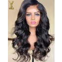 Wear and Go Body Wave Glueless 007 Lace Closure Wigs 7x6 Human Hair Wigs 180% Density, YS606