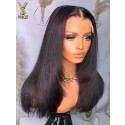 Glueless 007 Lace Closure Wigs 7x6 Straight Layer Cut Human Hair Wigs, YS905