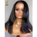8x6 Straight Layer Cut Glueless 007 Lace Closure Wigs Human Hair Wigs, YS910