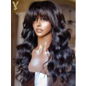 Long Natural Wave Undetectable Dream HD 13x4 Lace Frontal Human Hair Wigs With Bangs, YS912