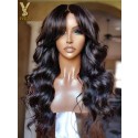 Long Natural Wave Undetectable Dream HD 13x4 Lace Frontal Human Hair Wigs With Bangs, YS917