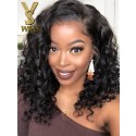 YSwigs 180% Density Undetectable Dream HD Lace 360 Lace Frontal Human Hair Wigs Bouncy Curls WD008