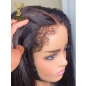 YSwigs 4C Curly Baby Hair Realistic Edges 13x4 Straight HD Lace Front Wig NEW03