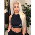 YSwigs Straight Blonde Lace Front Transparent Lace Virgin Human Hair Wigs YS0527