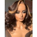 YSWIGS Highlight Body Wave 360 HD Lace Human Hair Lace Front Wig BT-12