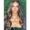 YSwigs Undetectable 13x6 HD Lace Highlight Color Body Wave Brazilian Human Hair Wig CLS-13
