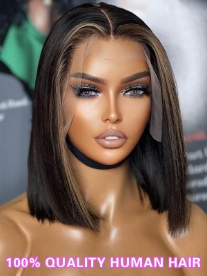 YSwigs Special Offer Pre Plucked Gorgeous Highlight Color 5X5 HD Lace frontal Wig free part LS02