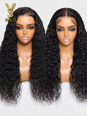 Bleached Knots Wig 13x6 Glueless Lace Natural Black Braided Wig,YS07