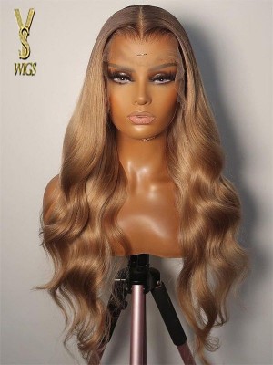 YSwigs New Fashionable Color Ash Blonde Human Hair Lace Front Wigs WD015