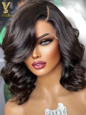 Back to School Sale 5x5 Closure Wavy Bob Wig Human Hair 10 inch Short Bob Wig Glueless Wigs Transparent Lace Wig Pre Plucked 150%,YS811