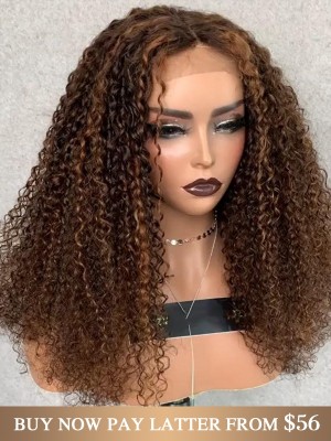 YSwigs 13x6 HD Lace Front Kinky Curly With Baby Hair Brazilian Human Hair Skin Melt Invisible HD Lace YS009