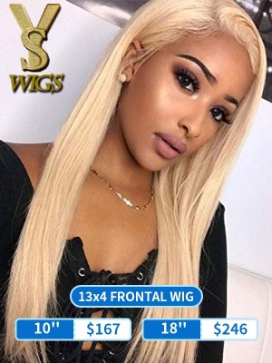 YSwigs Transparent Lace  #613 Blonde Lace Front Virgin Human Hair Wigs WD005