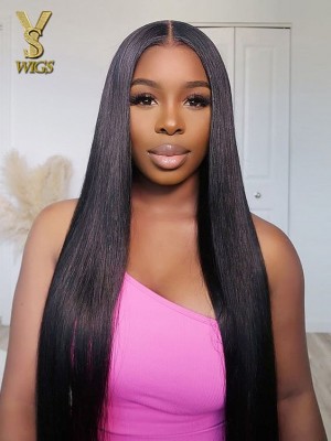 30 Inch Wear and Go Glueless Wig for Beginners Wigs Human Hair Pre Plucked Cut 13x4 Straight Lace Front 180% Density HD Transparent Frontal Women Natural Hairline,YS935