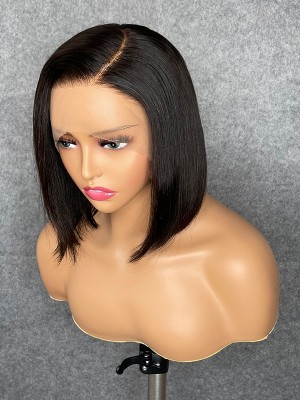 YSwigs Glueless Bob Lace Front Wigs Human Hair 13x5x1 Side Part Short Bob Wig,CLZ1