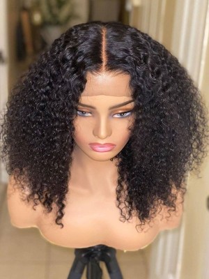YSwigs Curly 13x6   Lace Frontal Wigs Human Hair Undetectable Dream HD Lace Pre Plucked Hairstyle Bleached Knots GX723