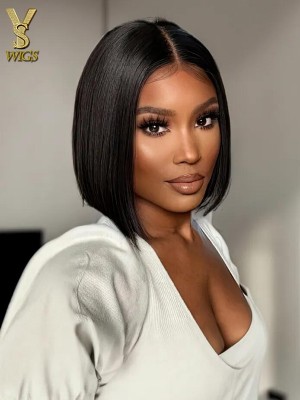 Bob Wig Human Hair 13x4 HD Lace Front Wig 150 Density CLEARANCE PRICE 12 Inch, Natural Color Glueless Pre Plucked with Baby Hair Short Bob Wigs for Women,YS944