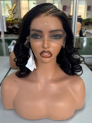 New Braided Wigs 16" Loose Body Wave Pre Plucked Pre Cut 13x6 HD Lace Front Wig ,YS06