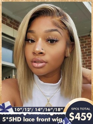 5 wigs  Total $459   5*5HD lace front wig.YS462 