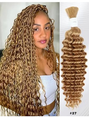 Deep Wave Bulk Human Hair For Braiding 30 Inch 100% Unprocessed No Weft Deep Curly Human Hair Extensions,YS13