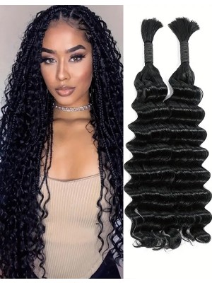 Deep Wave Bulk Human Hair For Braiding No Weft 100% Human Hair Extensions Micro Braiding Hair 100g/Bundle,YS12