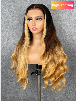 YSwigs Ombre FULL LACE  High end Human Hair Wig Virgin hair  Wig with Baby Hair ,LX09