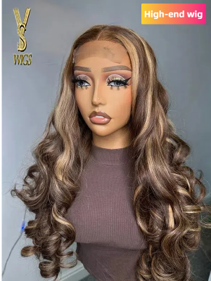YSwigs 5*5 HD Lace Raw Materials Blonde Ombre Wig Body Wave,YS485