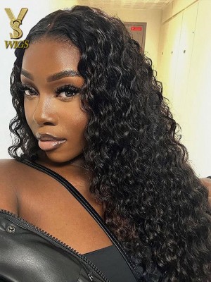 5x5 HD Transparent Lace Closure Wigs Depp Wave Wigs Human Hair 180% Density Transparent Closure Wigs Human Hair Pre-plucked 5x5 Lace Body Wave Closure Wigs with Baby Hair Natural Black color 22 Inch,YS934