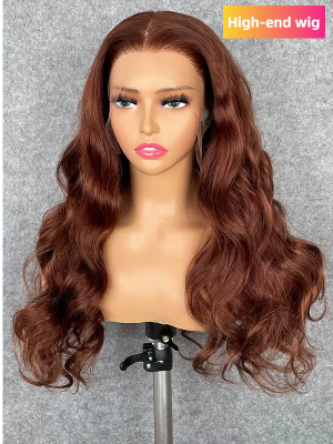 YSWIGS best quality  buautiful brown  HD Lace Human Hair Lace Front Wig ,LX08