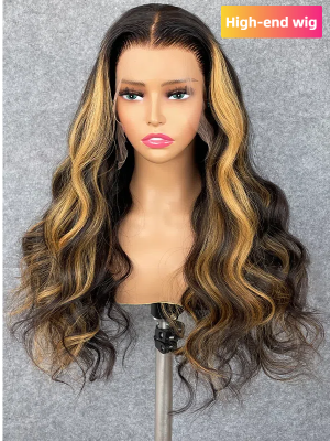  High-end ombre raw materials 13x4 HD Lace 150% Density human hair Wigs Raw Materials Best Quality,LX05