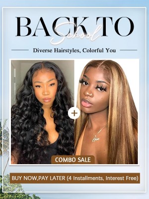 Brazilian Hair 13x6 HD Lace Wigs Loose Natural Color & Highlight Silky straight lace front wig Transparent Lace 180% Density Glueless Wigs Pre Plucked,BTS96