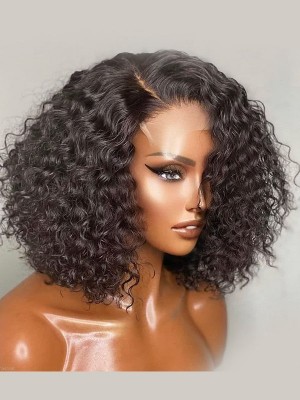 YSwigs 13x4 HD Lace Front Deep Curly Brazilian Human Hair Skin Melt Invisible HD Lace