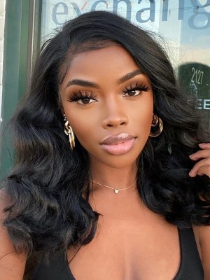 YSwigs Virgin Human Hair Undetectable Dream HD Lace Natural Wave  Lace Frontal Wig GX038