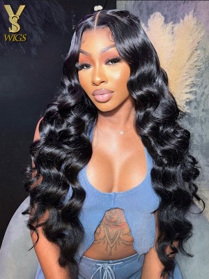 Loose wave 13x6 lace front wig Transparent Lace 180% Density Glueless Wigs Pre Plucked with Baby Hair,YS803