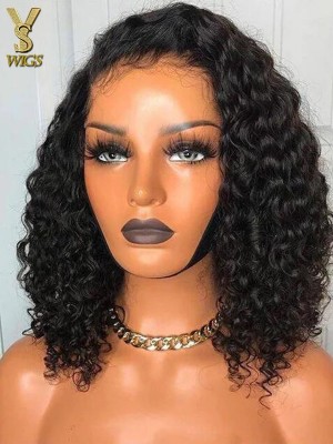 Deep Wave Bob Wig HD 13x4 Lace Front Wigs Brazilian Virgin Human Hair, YS909