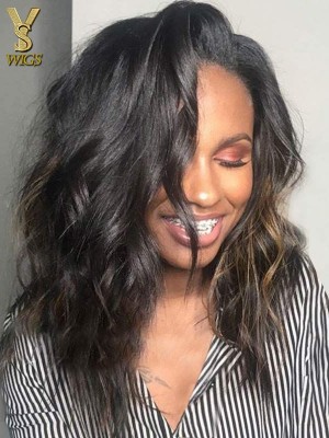 Wear and go Shoulder length Natural Wavy Undetectable Dream HD 007 Lace 7x5.5 Closure Wig Short Bob Style Lace Front Human Hair Wig, YS913