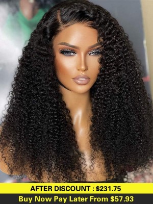 YSwigs 180% Density Undetectable Dream HD lace Virgin Brazilian Human Hair Afro Curly 360 Lace Wigs GX02071