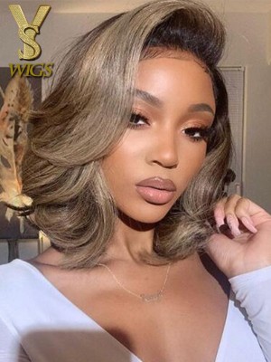 YSwigs Ombre Color Virgin Brazilian Human Hair Body Wave HD Lace Front Wigs WD018